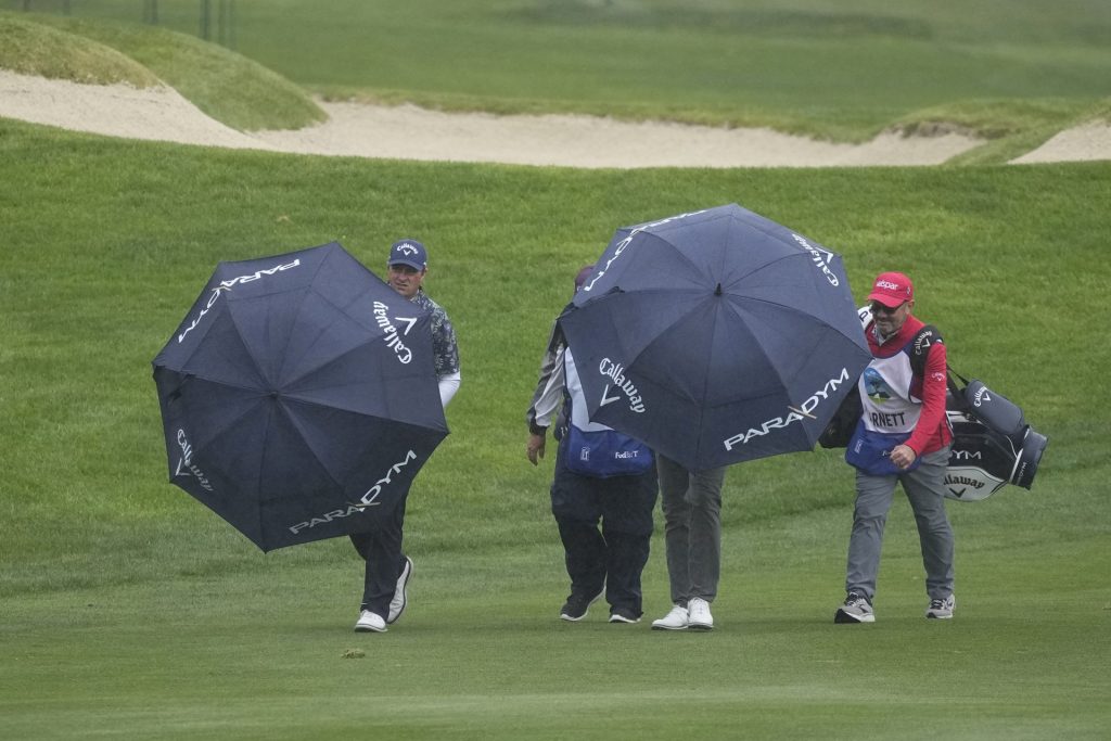 play suspended for remainder of saturday at 2023 att pebble beach pro am due to wind conditions tournament to conclude monday