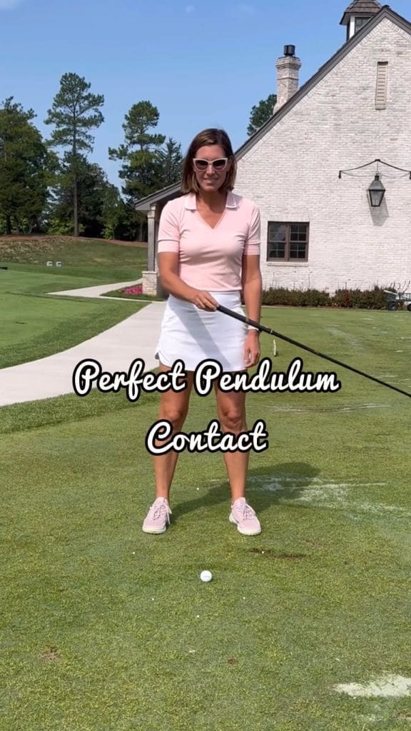 try a pendulum motion with weight shift for better golf