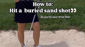 when your ball is plugged in the sand