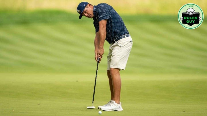 bryson dechambeau has to hit putter off tee then hits it 282 yards watch